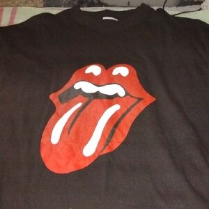 Men's Black Graphic Tee with Red Design